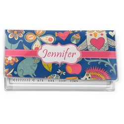 Owl & Hedgehog Vinyl Checkbook Cover (Personalized)