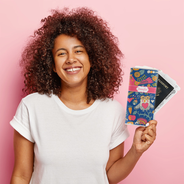 Owl & Hedgehog Vinyl Document Holder - LIFESTYLE