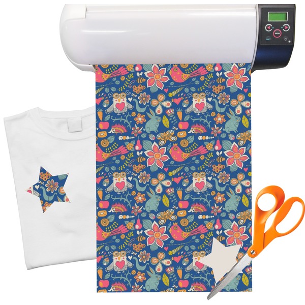 Custom Owl & Hedgehog Heat Transfer Vinyl Sheet (12"x18")