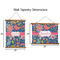 Owl & Hedgehog Wall Hanging Tapestries - Parent/Sizing