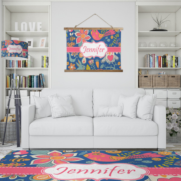 Owl & Hedgehog Wall Hanging Tapestry - IN CONTEXT