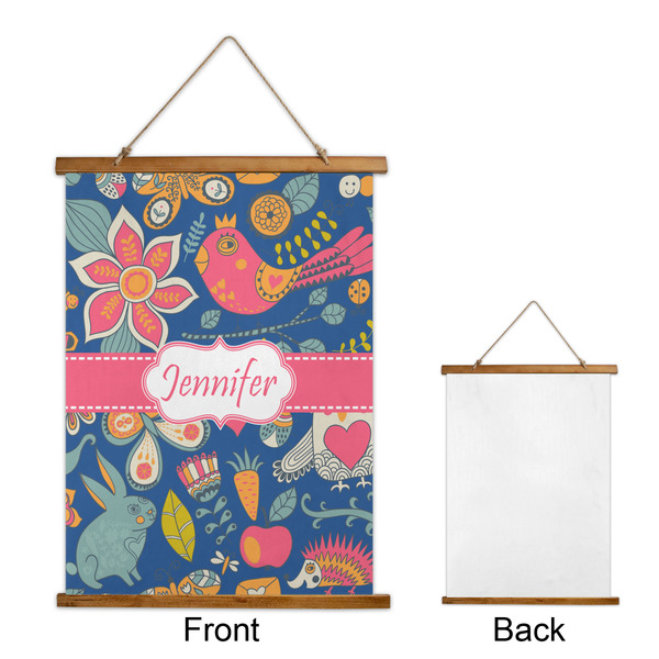 Owl & Hedgehog Wall Hanging Tapestry - Portrait - APPROVAL