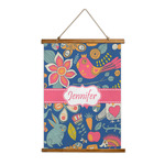 Owl & Hedgehog Wall Hanging Tapestry - Tall (Personalized)