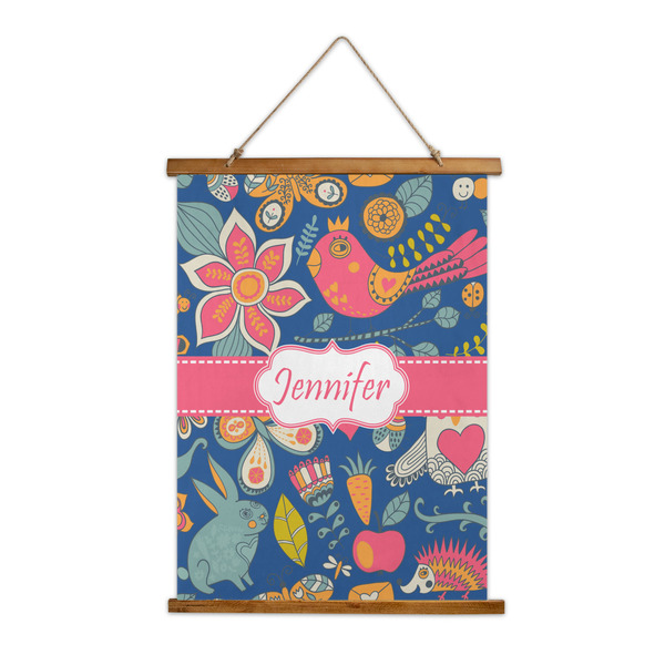 Custom Owl & Hedgehog Wall Hanging Tapestry (Personalized)