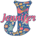 Owl & Hedgehog Name & Initial Decal - Custom Sized (Personalized)