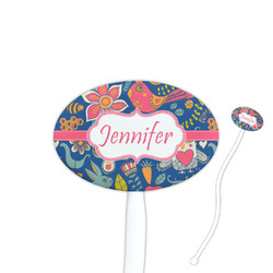 Owl & Hedgehog Oval Plastic Stir Sticks (Personalized)