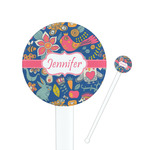 Owl & Hedgehog Round Plastic Stir Sticks (Personalized)