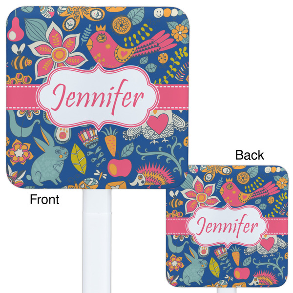 Owl & Hedgehog White Plastic Stir Stick - Double Sided - Approval
