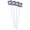 Owl & Hedgehog White Plastic Stir Stick - Double Sided - Square - Front