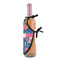 Owl & Hedgehog Wine Bottle Apron - DETAIL WITH CLIP ON NECK