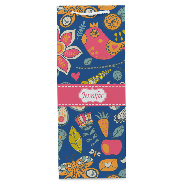 Owl & Hedgehog Wine Gift Bag - Gloss - Front
