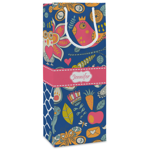Custom Owl & Hedgehog Wine Gift Bags (Personalized)