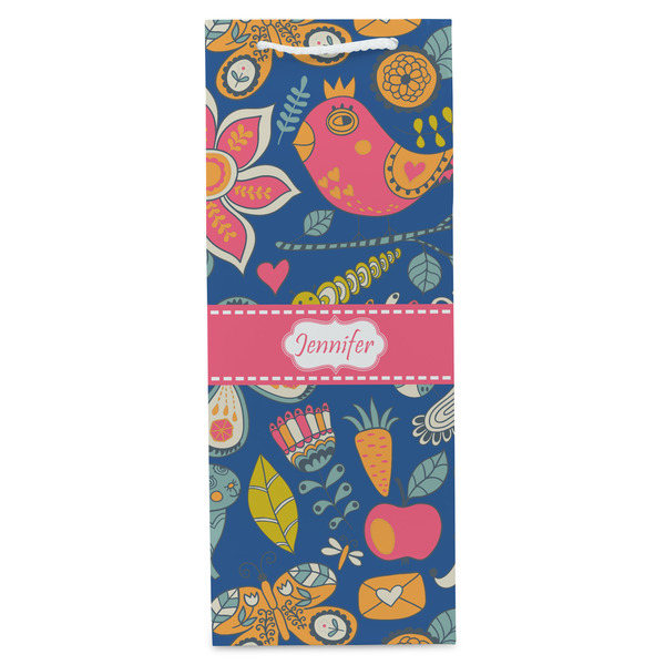 Owl & Hedgehog Wine Gift Bag - Matte - Front