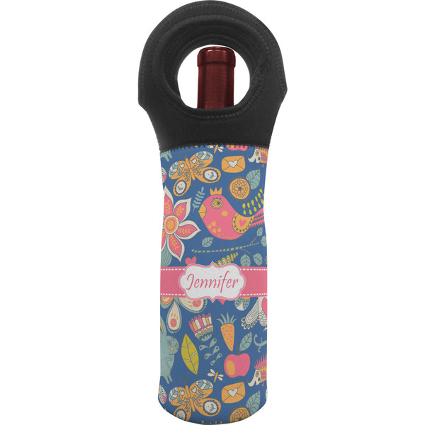 Custom Owl & Hedgehog Wine Tote Bag (Personalized)