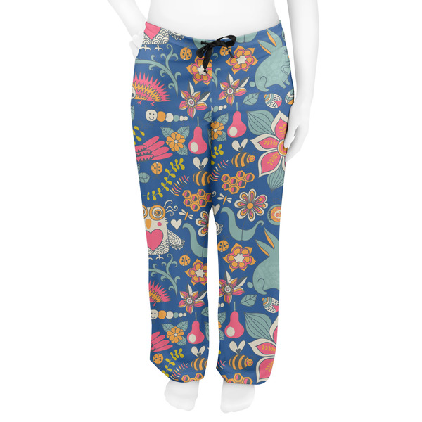 Owl & Hedgehog Women's Pj on model - Front