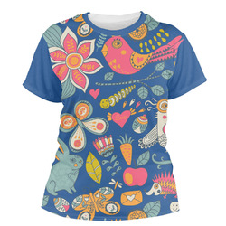 Owl & Hedgehog Women's Crew T-Shirt (Personalized)