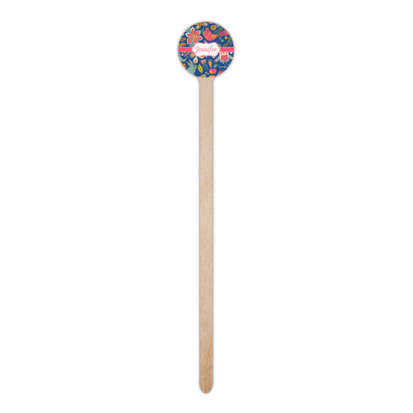 Owl & Hedgehog Wooden 6" Stir Stick - Round - Single Stick