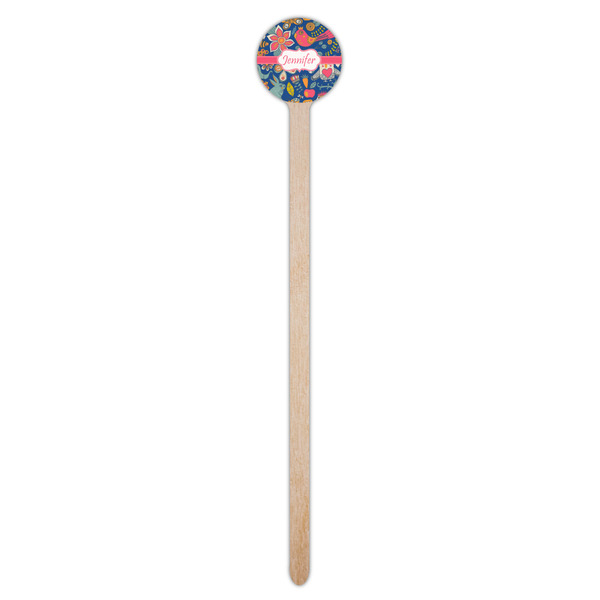 Owl & Hedgehog Wooden 7.5" Stir Stick - Round - Single Stick