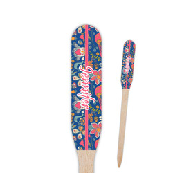 Owl & Hedgehog Paddle Wooden Food Picks - Single Sided (Personalized)