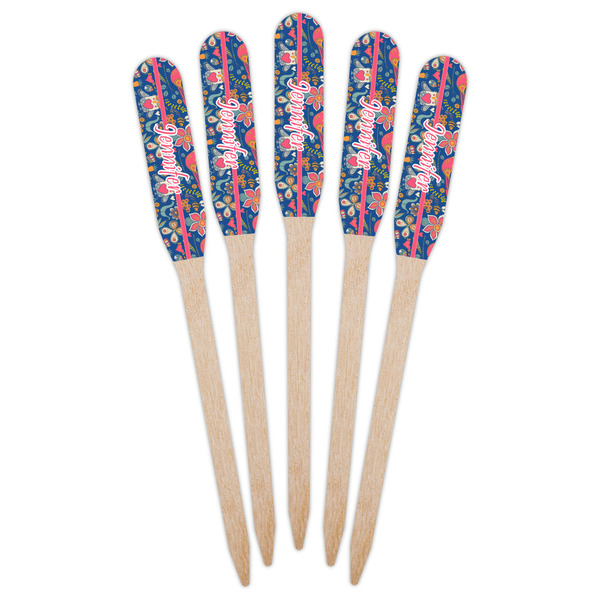 Owl & Hedgehog Wooden Food Pick - Paddle - Fan View