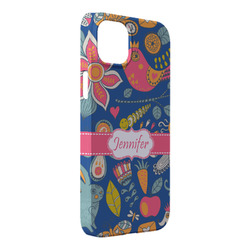 Owl & Hedgehog iPhone Case - Plastic - iPhone 14 Plus (Personalized)