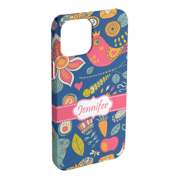 Custom Owl & Hedgehog iPhone Case - Plastic - iPhone 15 Plus (Personalized)