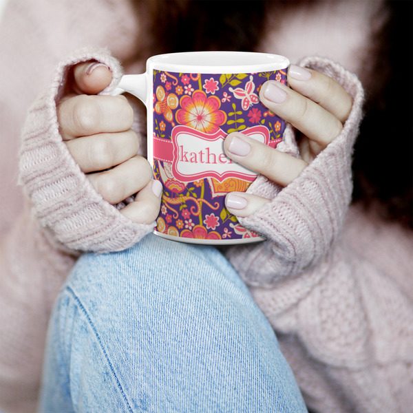 Birds & Hearts 11oz Coffee Mug - LIFESTYLE