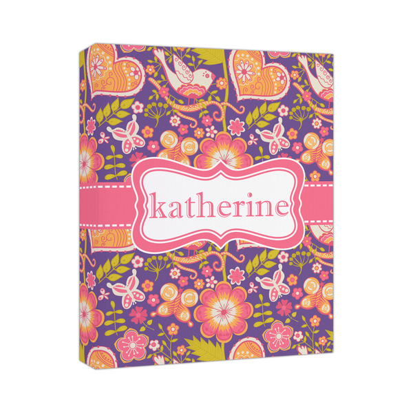 Custom Birds & Hearts Canvas Print - 11x14 (Personalized)