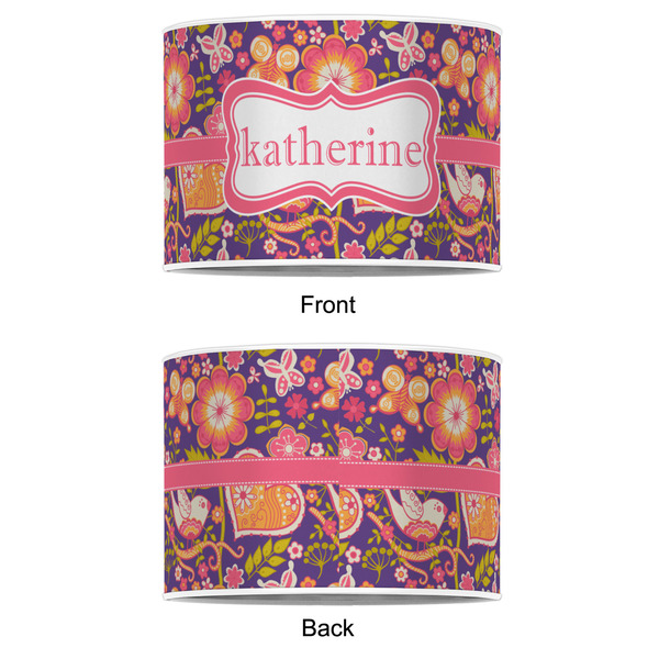 Birds & Hearts 12" Drum Lampshade - APPROVAL (Poly Film)