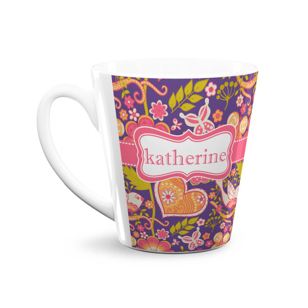 Birds & Hearts 12 Oz Latte Mug - Front