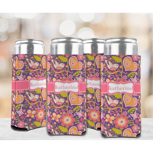 Birds & Hearts 12oz Tall Can Sleeve - Set of 4 - LIFESTYLE