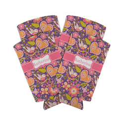 Birds & Hearts Can Cooler (tall 12 oz) - Set of 4 (Personalized)