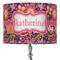 Birds & Hearts 16" Drum Lampshade - ON STAND (Fabric)