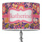 Birds & Hearts 16" Drum Lampshade - ON STAND (Poly Film)