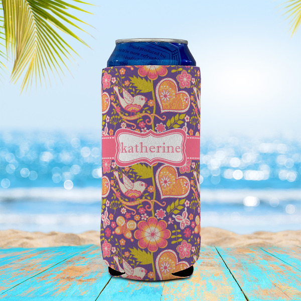 Birds & Hearts 16oz Can Sleeve - LIFESTYLE