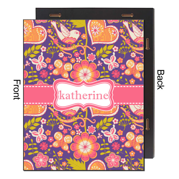 Birds & Hearts 16x20 Wood Print - Front & Back View