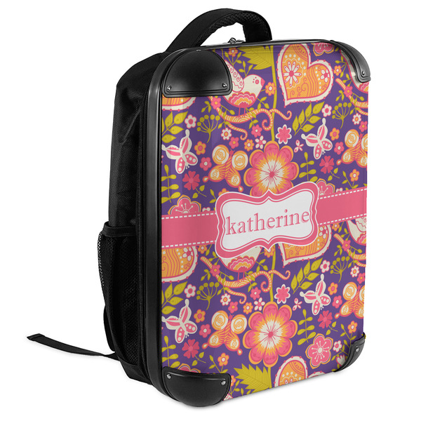 Birds & Hearts 18" Hard Shell Backpacks - ANGLED VIEW