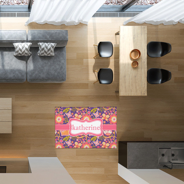 Birds & Hearts 2'x3' Indoor Area Rugs - IN CONTEXT