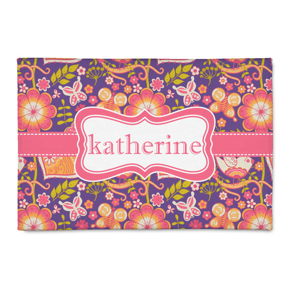 Custom Birds & Hearts Patio Rug (Personalized)