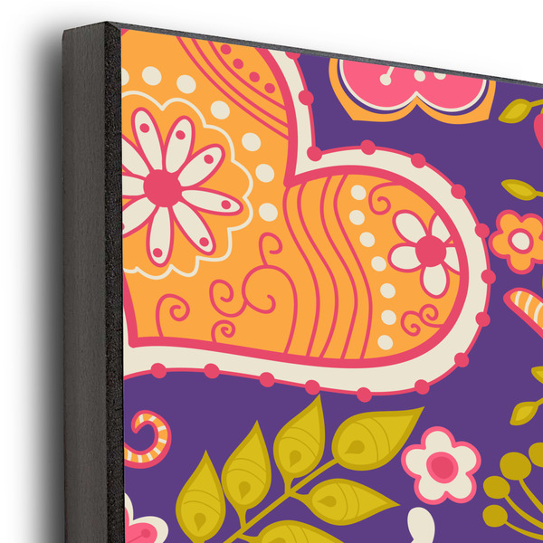 Birds & Hearts 20x24 Wood Print - Closeup