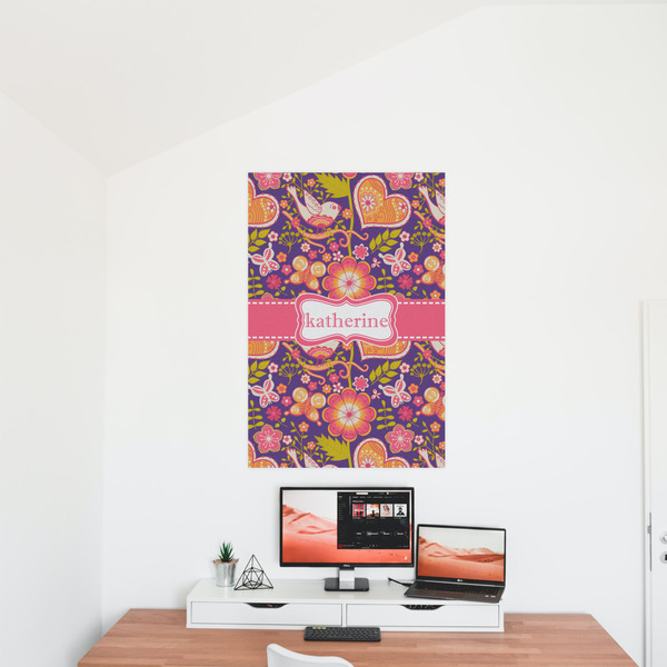 Birds & Hearts 24x36 - Matte Poster - On the Wall