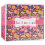 Birds & Hearts 3-Ring Binder - 3 inch (Personalized)