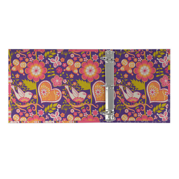 Birds & Hearts 3 Ring Binders - Full Wrap - 2" - OPEN INSIDE