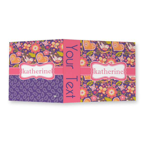 Birds & Hearts 3 Ring Binders - Full Wrap - 2" - OPEN OUTSIDE