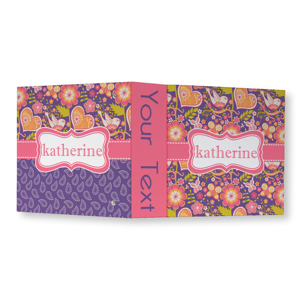 Birds & Hearts 3 Ring Binders - Full Wrap - 3" - OPEN OUTSIDE