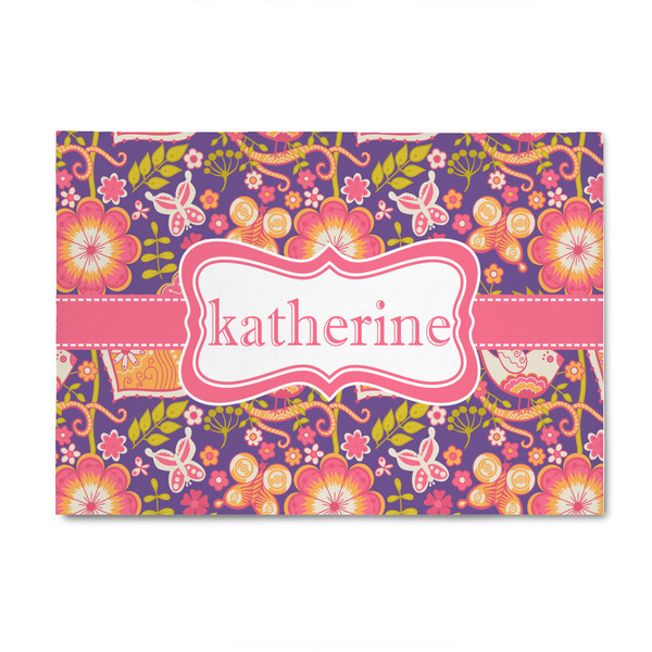 Custom Birds & Hearts 4' x 6' Indoor Area Rug (Personalized)