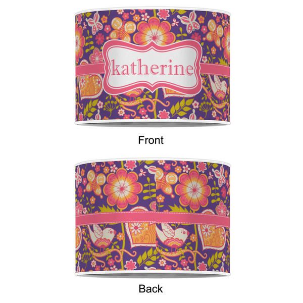 Birds & Hearts 8" Drum Lampshade - APPROVAL (Poly Film)