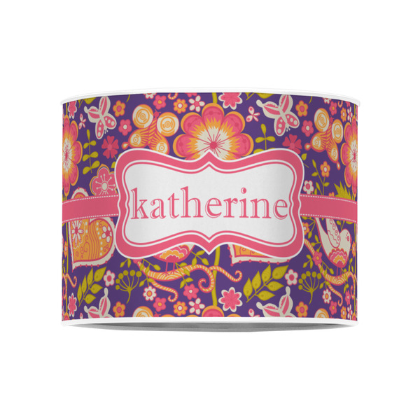 Birds & Hearts 8" Drum Lampshade - FRONT (Poly Film)