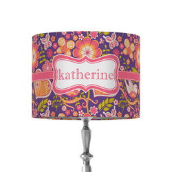 Birds & Hearts 8" Drum Lamp Shade - Fabric (Personalized)