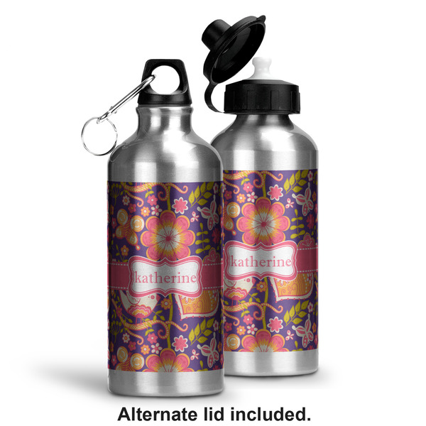 Birds & Hearts Aluminum Water Bottle - Alternate lid options